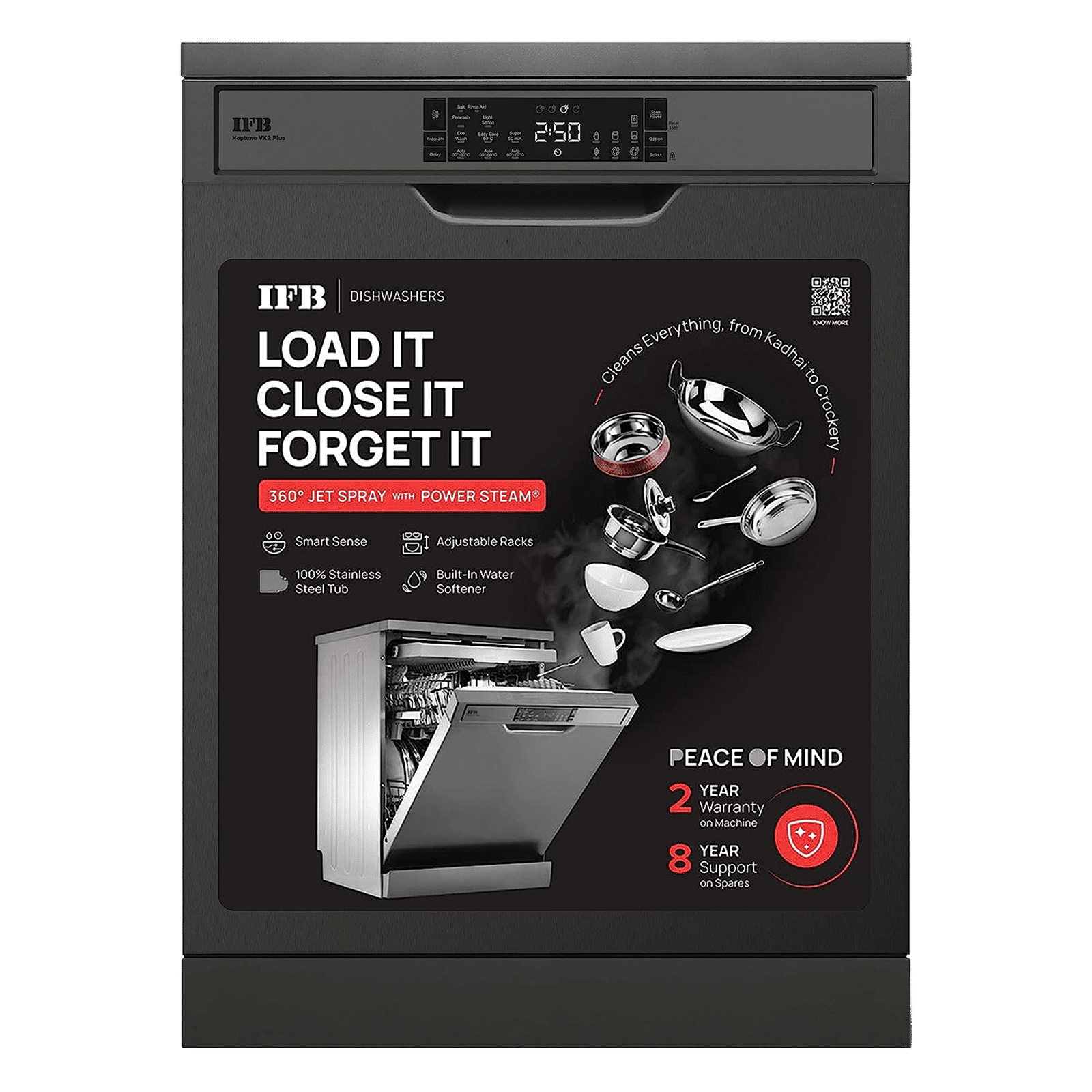 Buy IFB Neptune VX2 Plus 16 Place Settings Free Standing Dishwasher